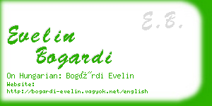 evelin bogardi business card